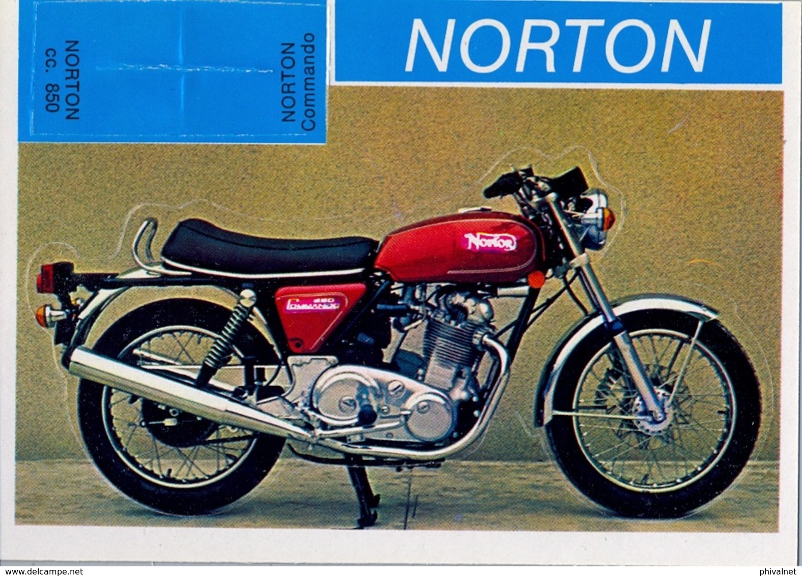 NORTON - MOTOCICLETA , MOTORCYCLE , MOTORRAD - CROMO / FOTOGRAFIA TROQUELADO AÑOS 70 , ED. DIDEC , RARO - Otros & Sin Clasificación