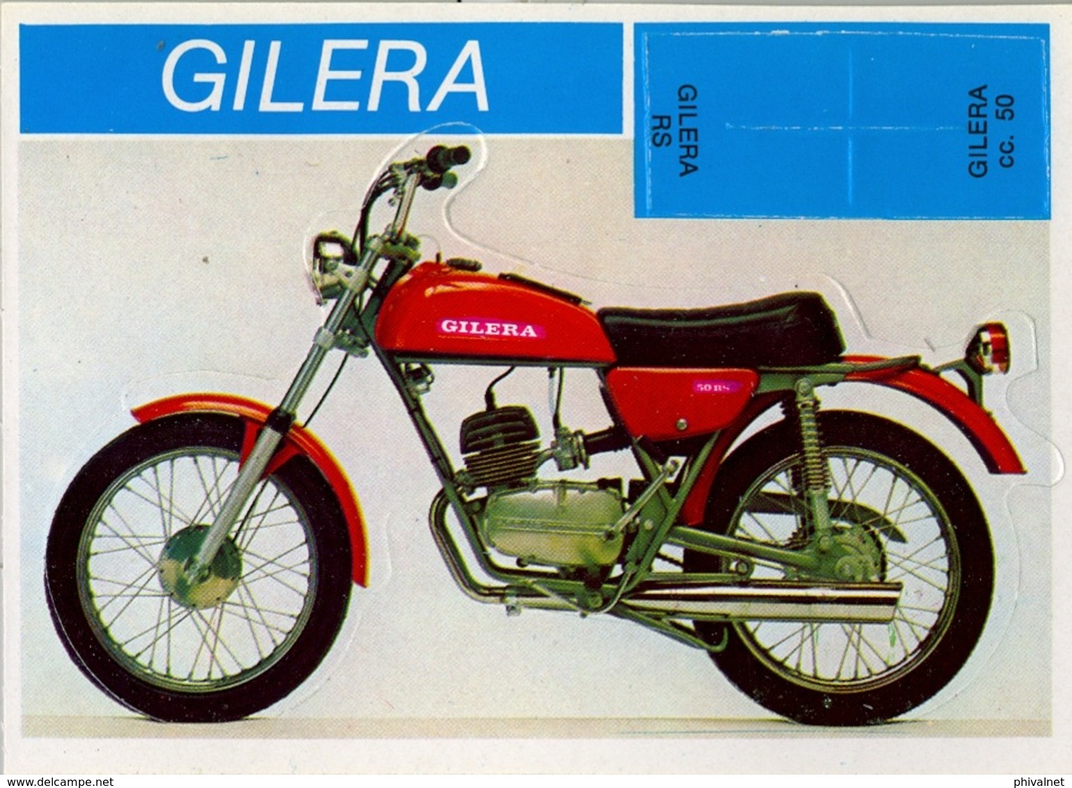 GILERA  - MOTOCICLETA , MOTORCYCLE , MOTORRAD - CROMO / FOTOGRAFIA TROQUELADO AÑOS 70 , ED. DIDEC , RARO - Otros & Sin Clasificación