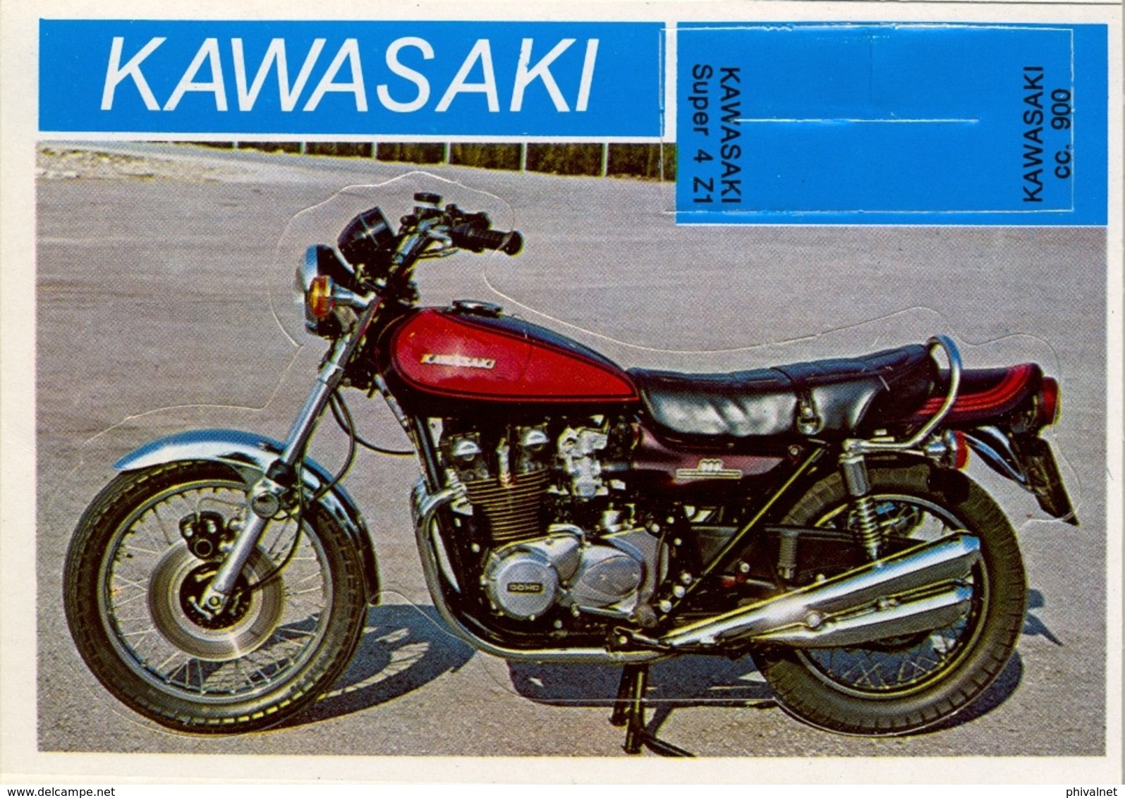 KAWASAKI  - MOTOCICLETA , MOTORCYCLE , MOTORRAD - CROMO / FOTOGRAFIA TROQUELADO AÑOS 70 , ED. DIDEC , RARO - Otros & Sin Clasificación