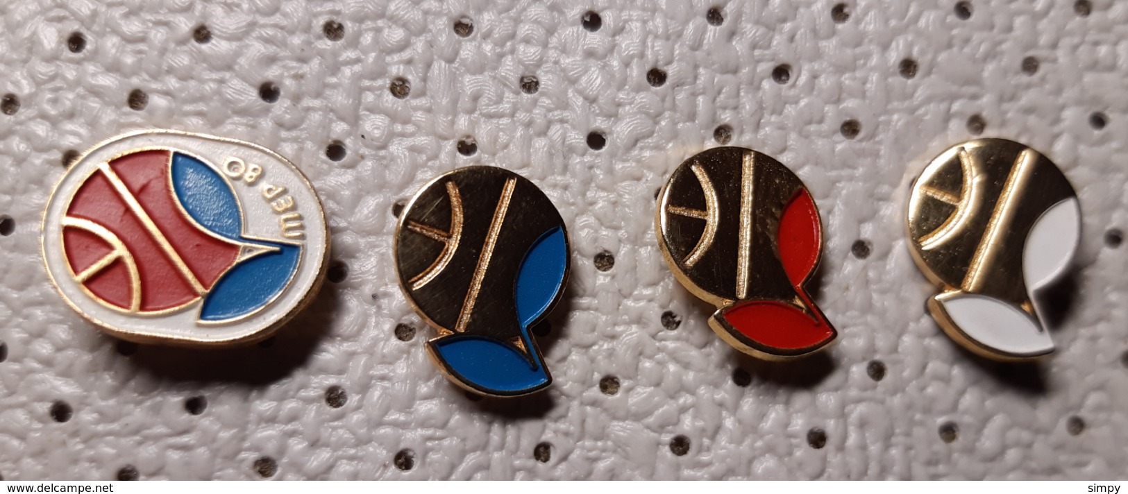 Junior European Basketball Championship Celje 1980 Slovenia Ex Yugoslavia Pins - Honkbal