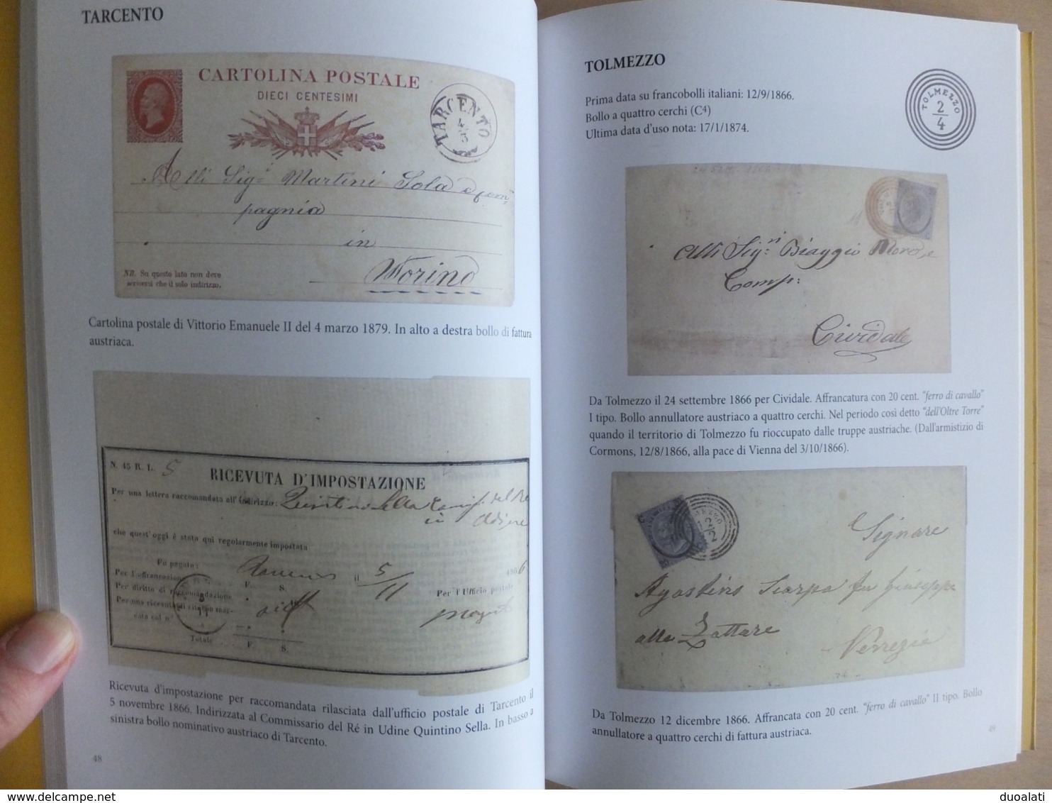 Italy Italia Postal History Tarcento 2010 Appunti di Storia e di Posta Circolo Filatelico Numismatico Tarcentino