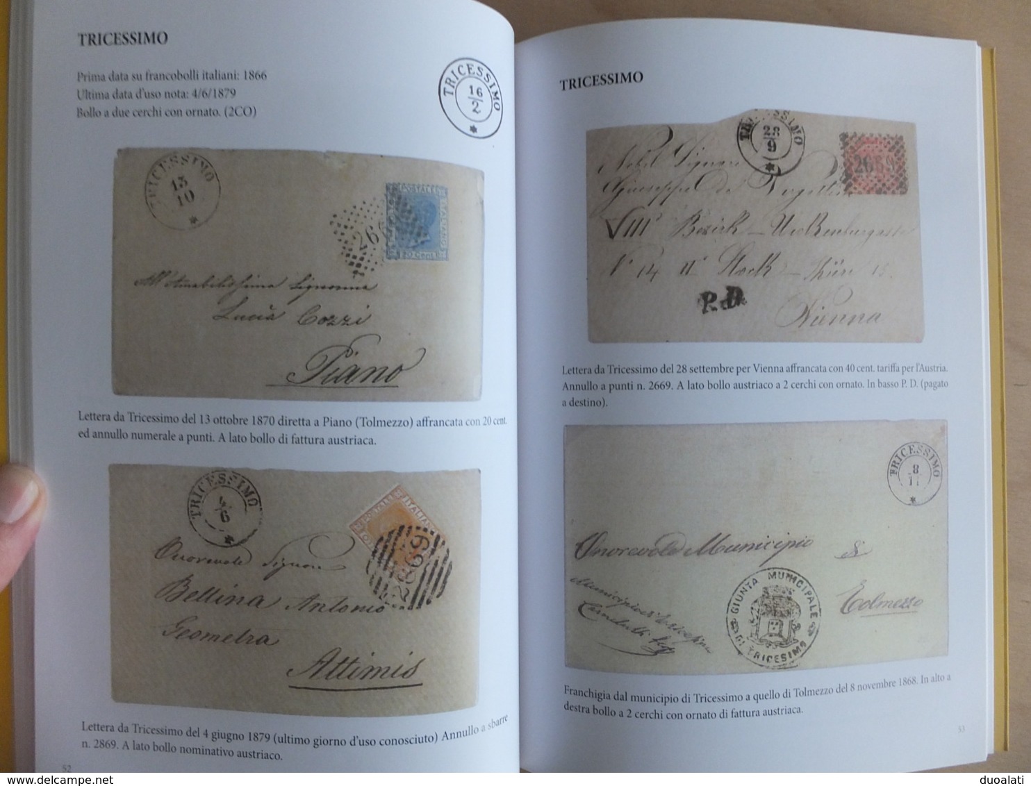 Italy Italia Postal History Tarcento 2010 Appunti di Storia e di Posta Circolo Filatelico Numismatico Tarcentino