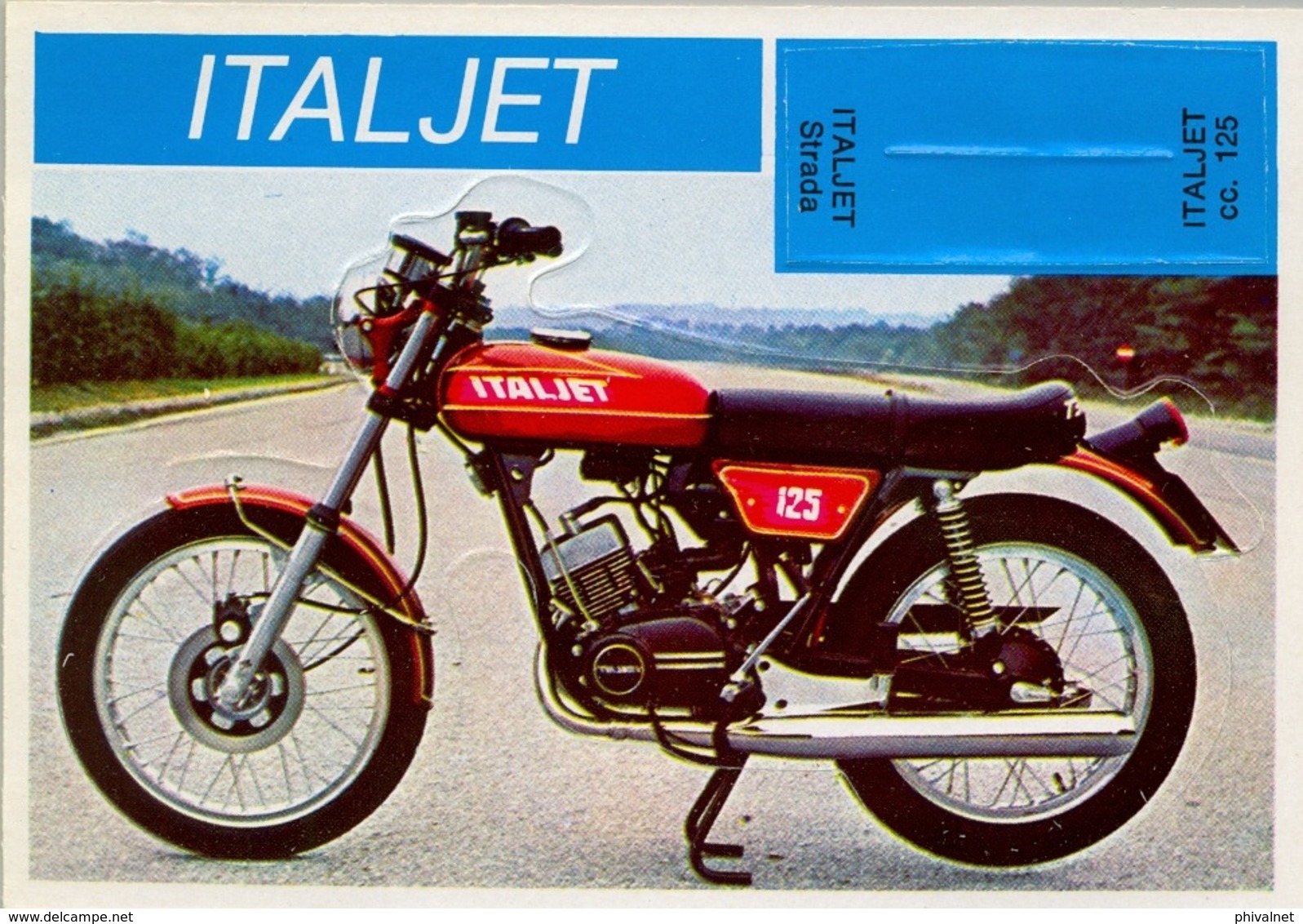 ITALJET - MOTOCICLETA , MOTORCYCLE , MOTORRAD - CROMO / FOTOGRAFIA TROQUELADO AÑOS 70 , ED. DIDEC , RARO - Otros & Sin Clasificación