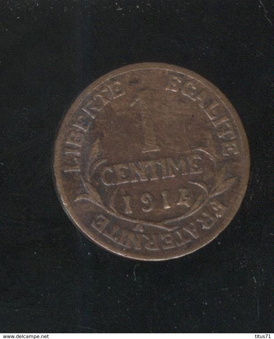 1 Centime France 1914 Dupuis - Andere & Zonder Classificatie