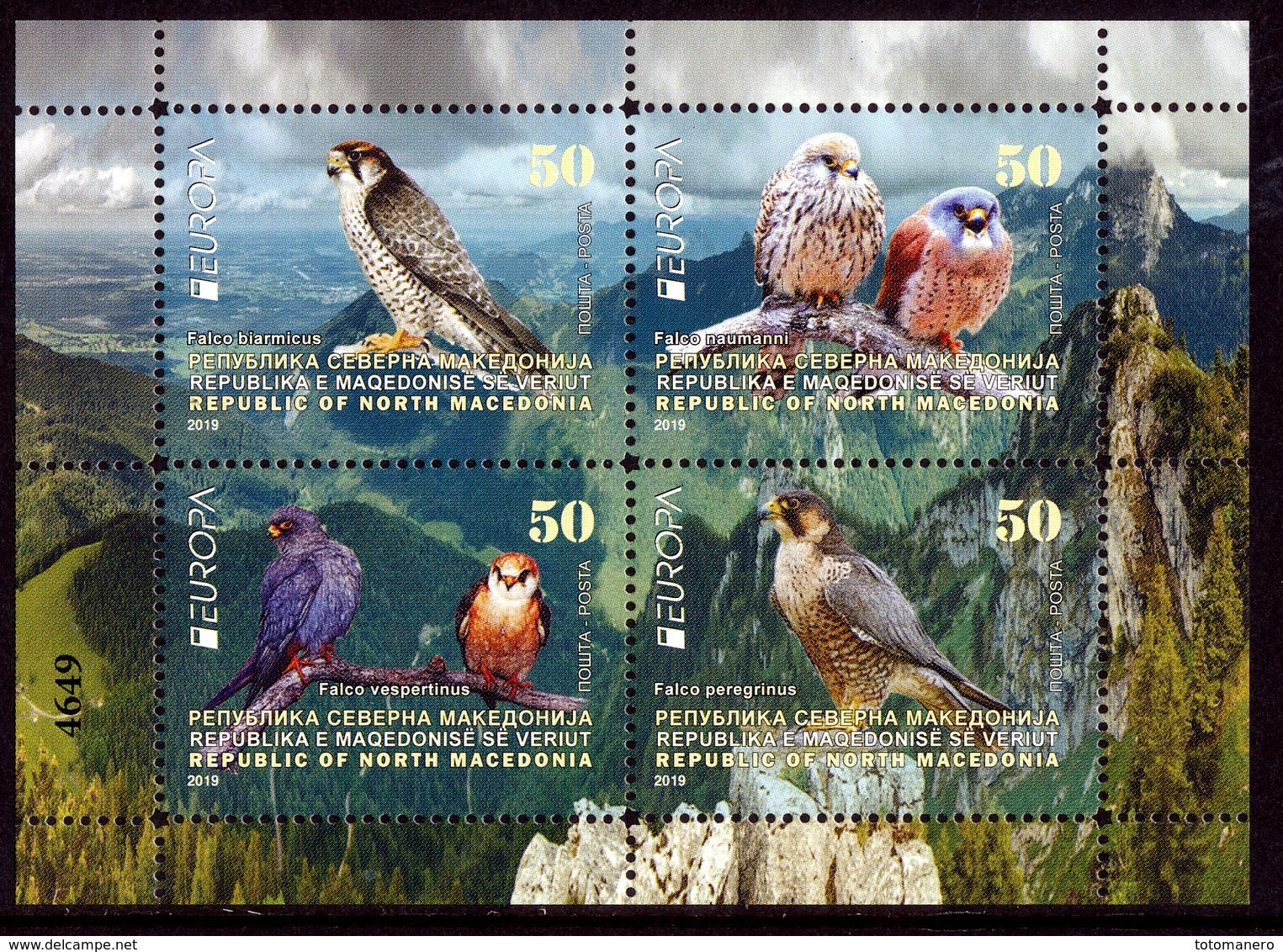 NORTH MACEDONIA/Mazedonien EUROPA 2019 "National Birds" Minisheet For Booklet** - 2019