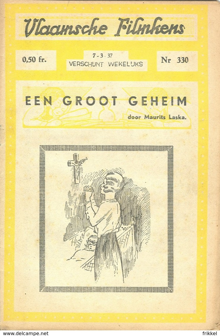 Vlaamsche Filmkens 330 Een Groot Geheim M Laska 1937 GROOT FORMAAT: 16x23,5cm Averbode's Jeugbibliotheek KWATTA - Anciens