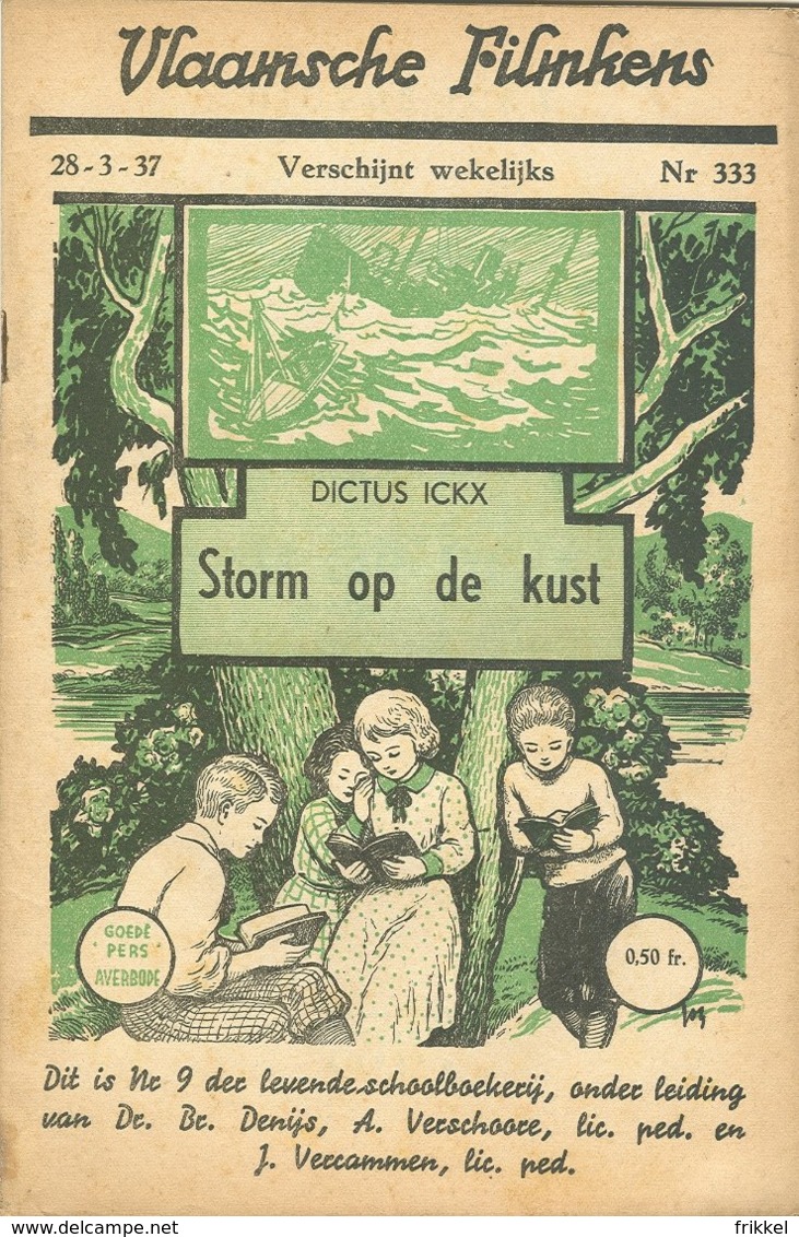 Vlaamsche Filmkens 333 Storm Op De Kust Dictus Ickx 1937 GROOT FORMAAT: 16x23,5cm Averbode's Jeugbibliotheek - Vecchi