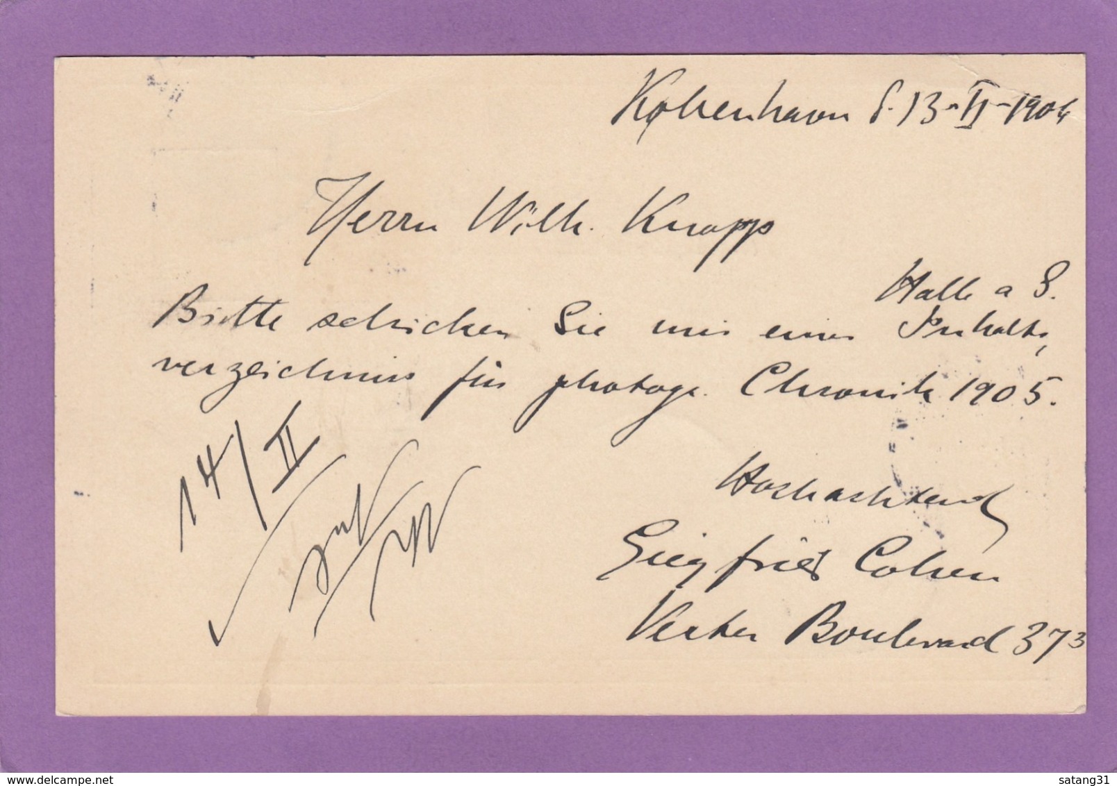 GANZSACHE MIT ZUSATZFRANKATUR AN EIN VERLAGSBUCHHANDLUNG IN HALLE(SAALE). - Postal Stationery