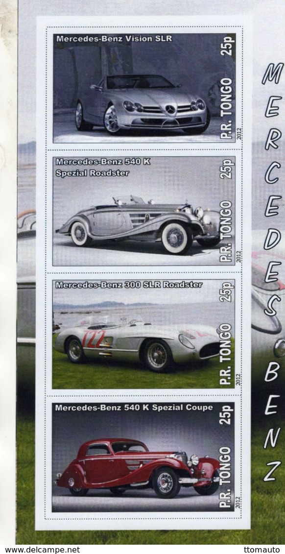 Mercede Automobiles -  SLR-540K Roadster-300SLR-540K Coupe -  Souvenir Sheet 4v Imperf  -  Unofficial Issue - MNH/Neuf - Cars