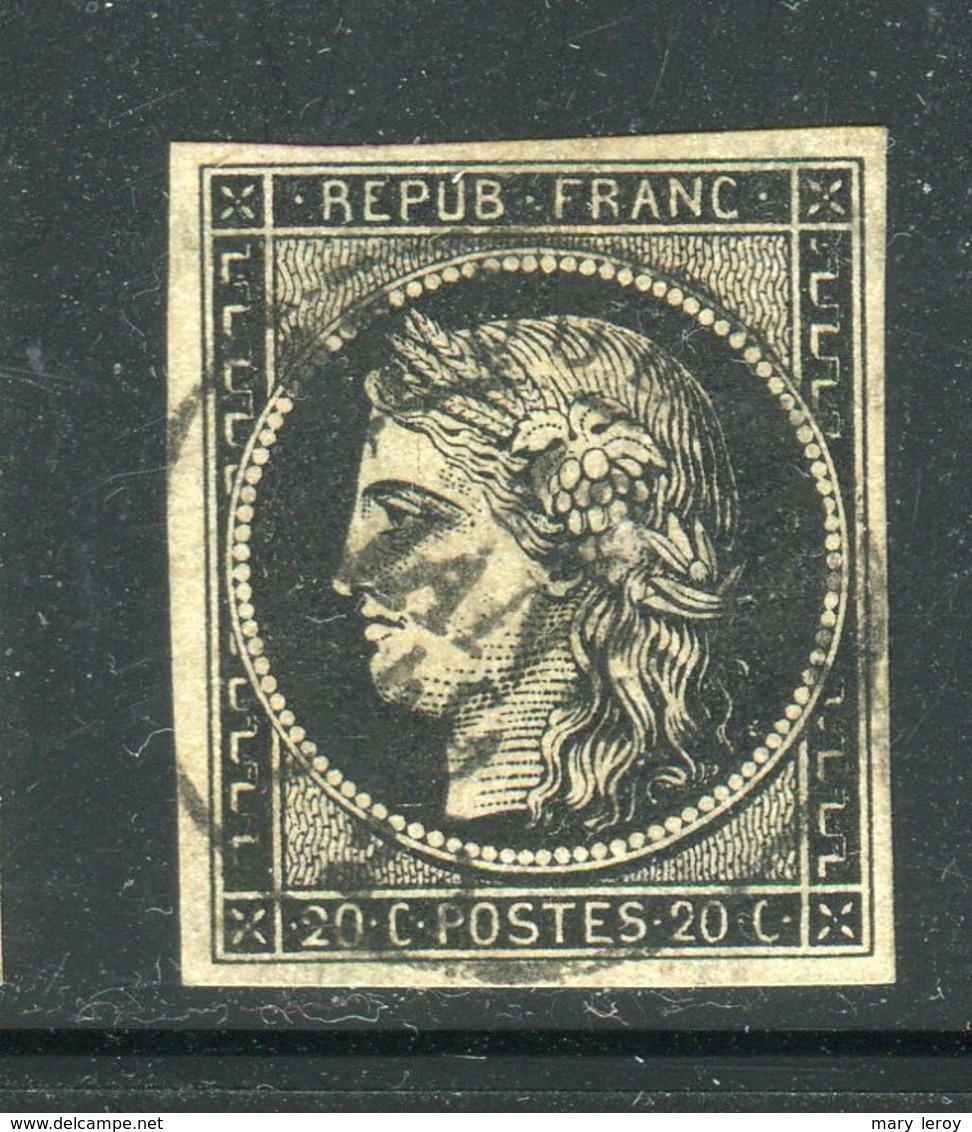 Superbe Et Rare N° 3a - Cachet à Date De St Quention ( Aisne - 12 Janvier 1849 ) - 1849-1850 Ceres