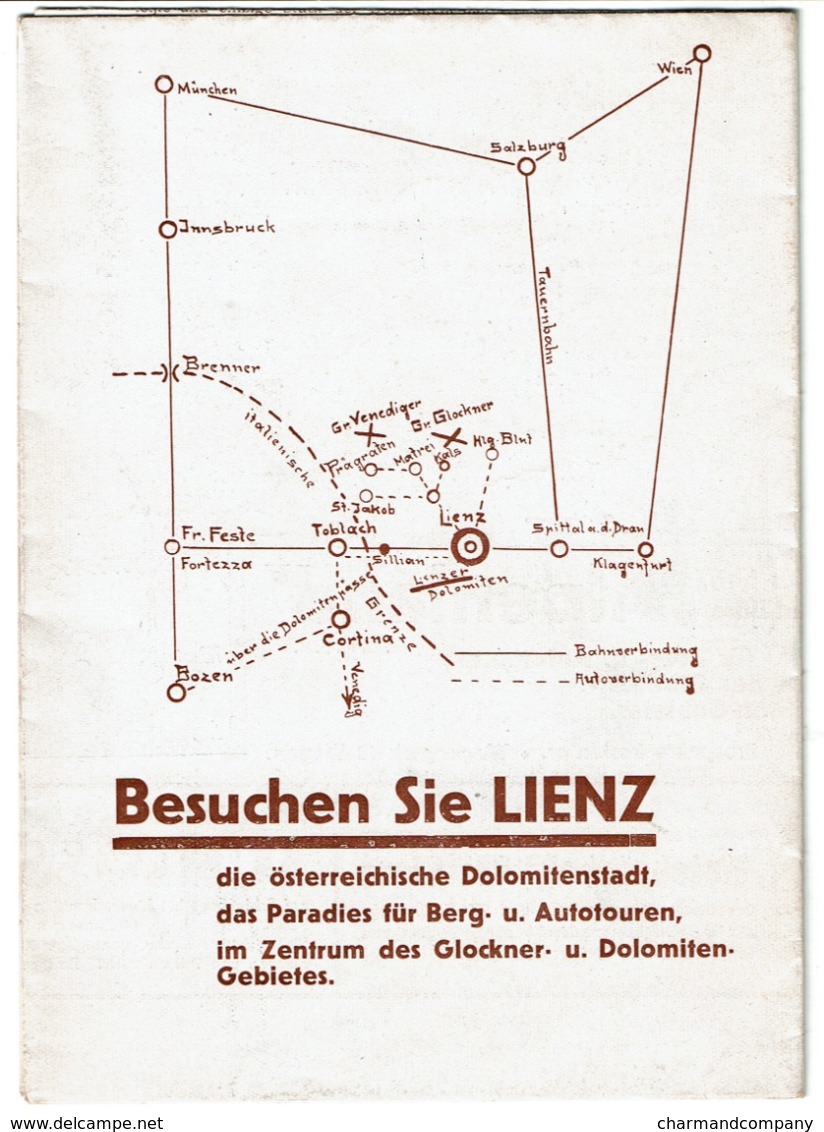 Autriche / Austria / Alpenland - Auto-Reise-Büro - LIENZ OSTTIROL - 5 Scans - Dépliants Touristiques