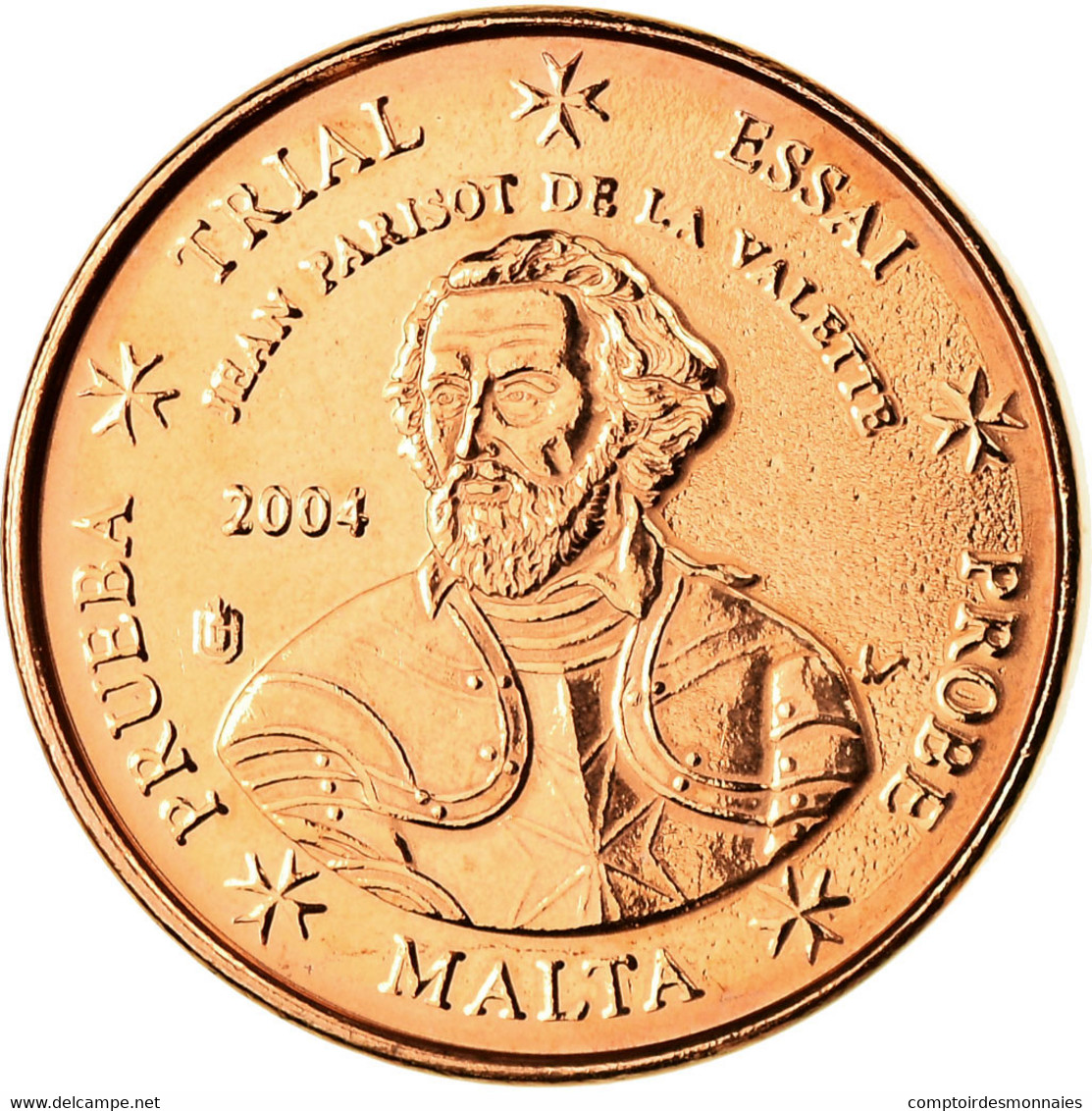 Malte, Fantasy Euro Patterns, 2 Euro Cent, 2004, FDC, Cuivre - Essais Privés / Non-officiels