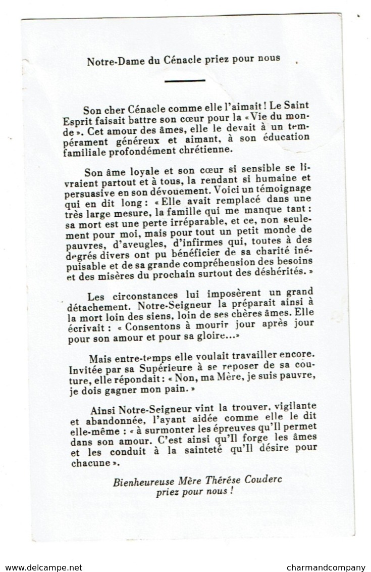 Souvenir Pieux - Mère VAN DE PUTTE Religieuse De N.-D. De La Retraite Au Cénacle - Guatémala 1892/Cénacle De Montmartre - Images Religieuses