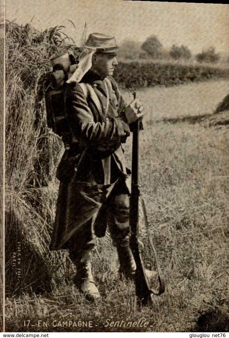 EN CAMPAGNE...SENTINELLE....CPA ANIMEE PAR CHOCOLAT DE L'EURE...MENILLES (EURE) - Personnages