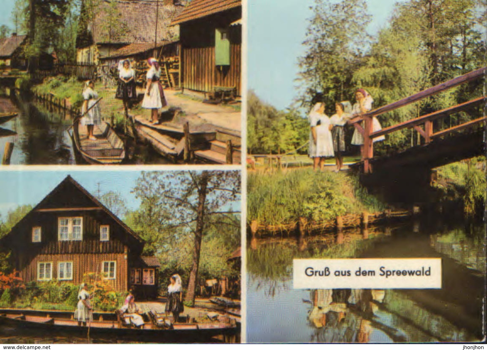 Germany - Postcard Used Written 1971 - Spreewald - Images From The City - 2/scans - Luebben (Spreewald)