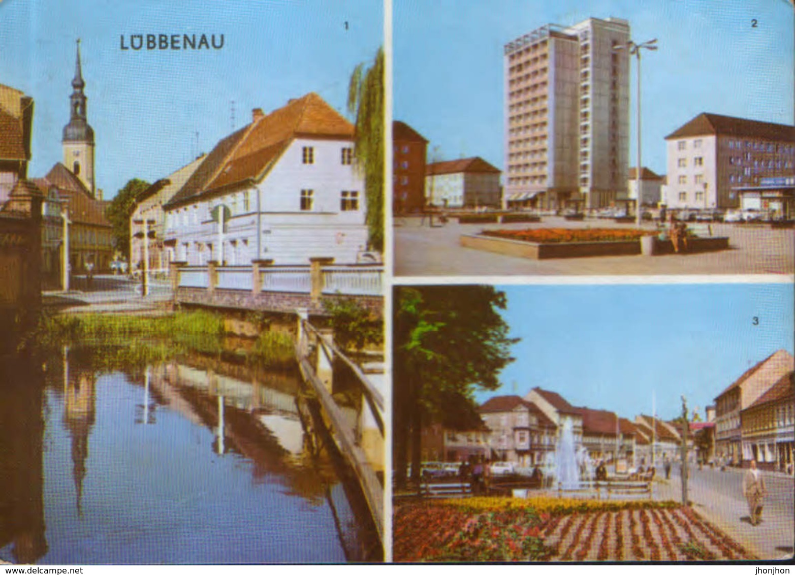 Germany - Postcard Used 1971 - Lubbenau - Images From The City - 2/scans - Luebbenau