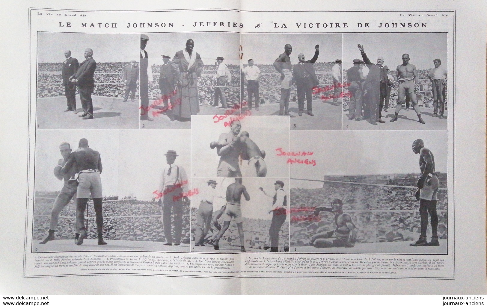 1910 BOXE - JACK JACKSON = JAMES J. JEFFRIES - LA VIE AU GRAND AIR - Altri & Non Classificati