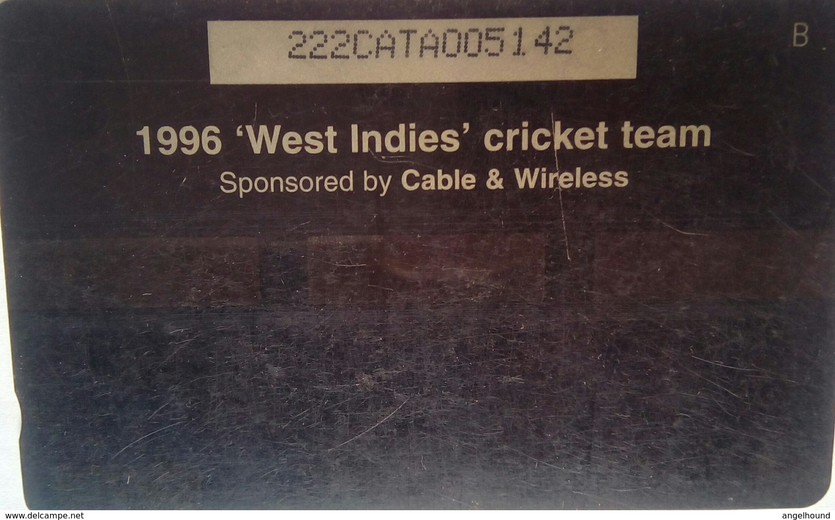 222CATA 1996 West Indies Cricket Team EC$10 Small Size C/n - Antigua Et Barbuda