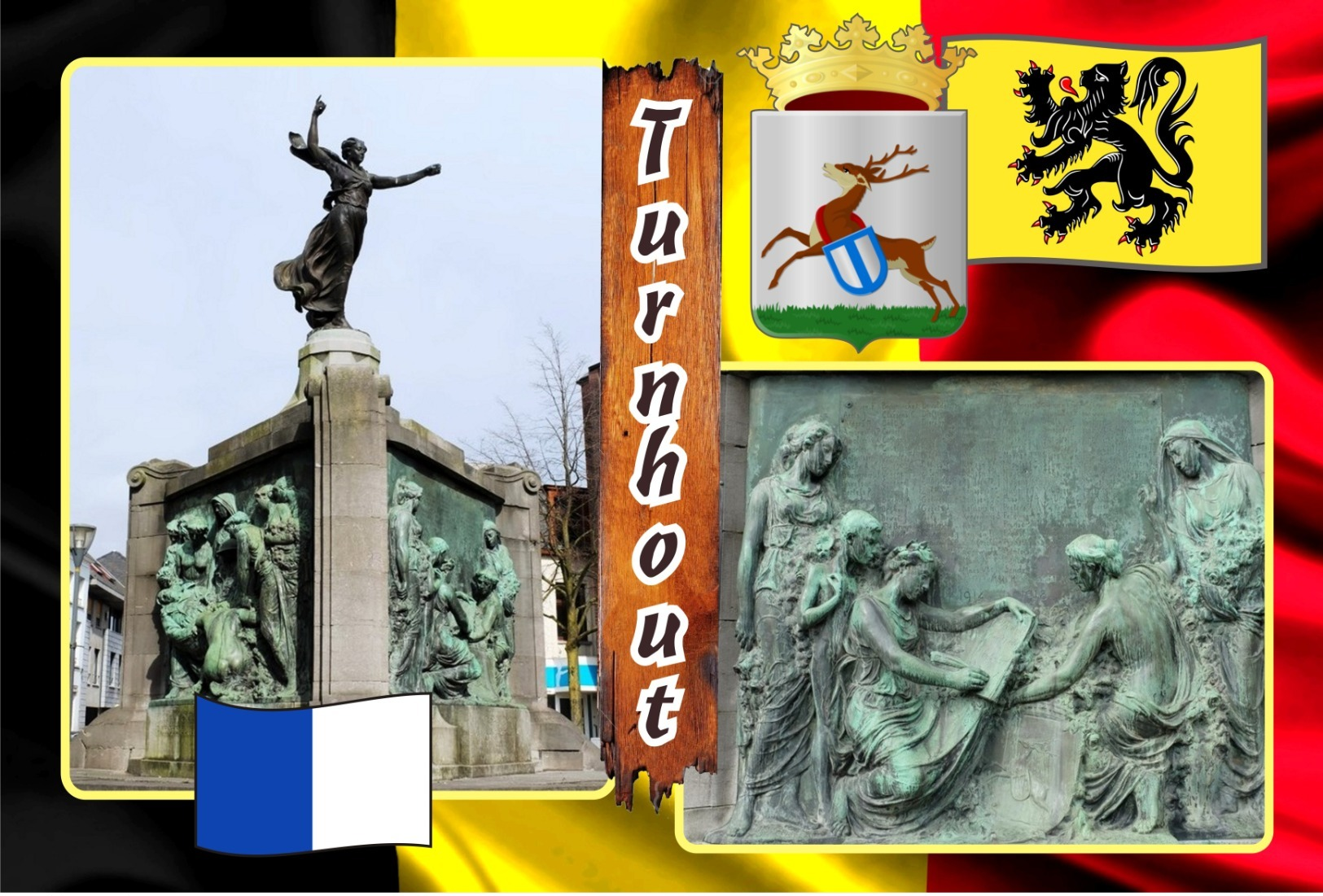 Postcards, REPRODUCTION, Municipalities of Belgium, Turnhout, duplex XIII (597-649) - 53 pcs.