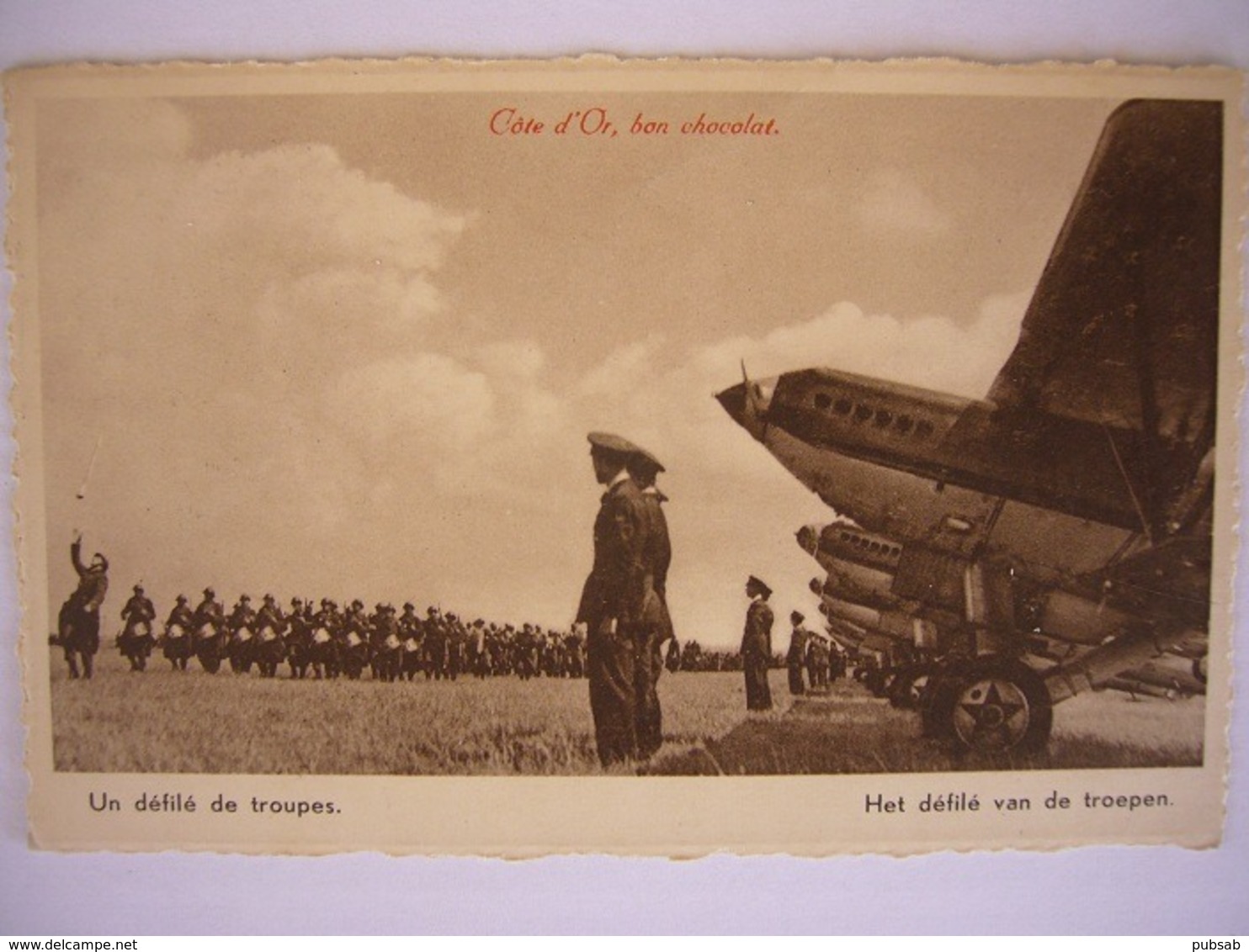 Avion / Airplane / Force Aérienne Belge / Fairey Fox IIIC / Pub Chocolat Côte D'Or - 1939-1945: 2ème Guerre