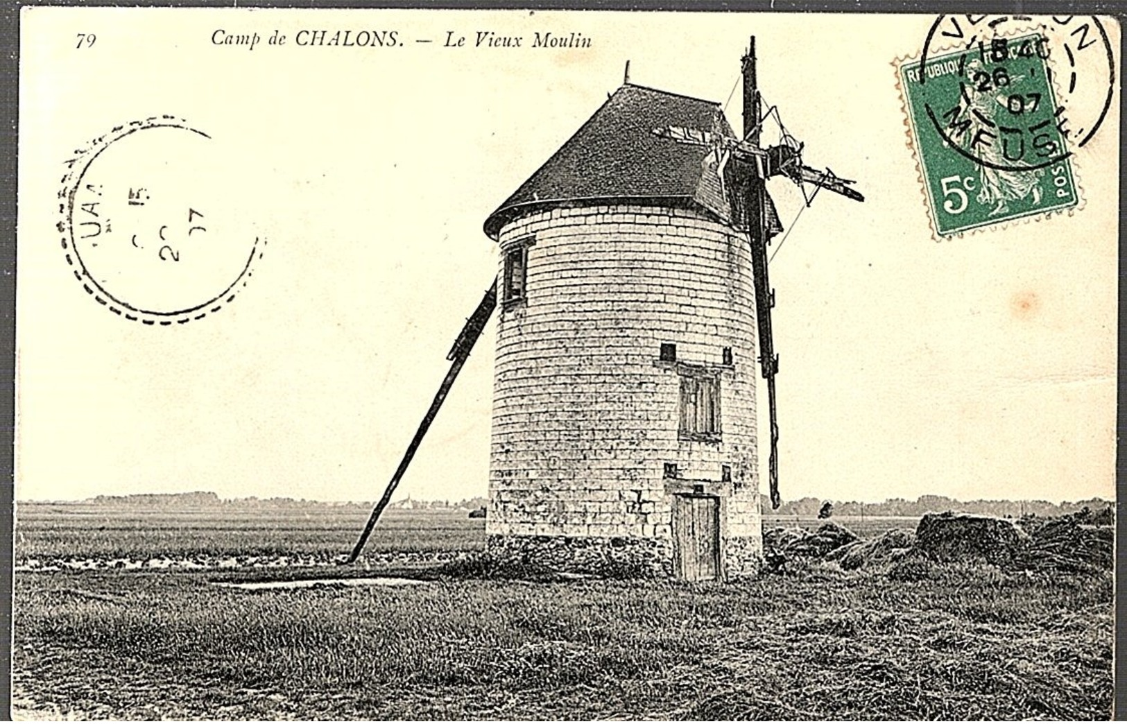 CPA 1907 - CAMP MILITAIRE DE CHALONS, LE VIEUX MOULIN - - Camp De Châlons - Mourmelon