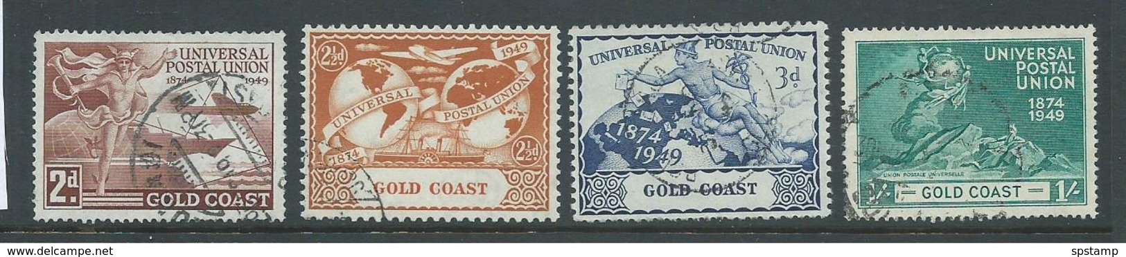 Gold Coast Ghana 1949 UPU Set 4 FU - Côte D'Or (...-1957)