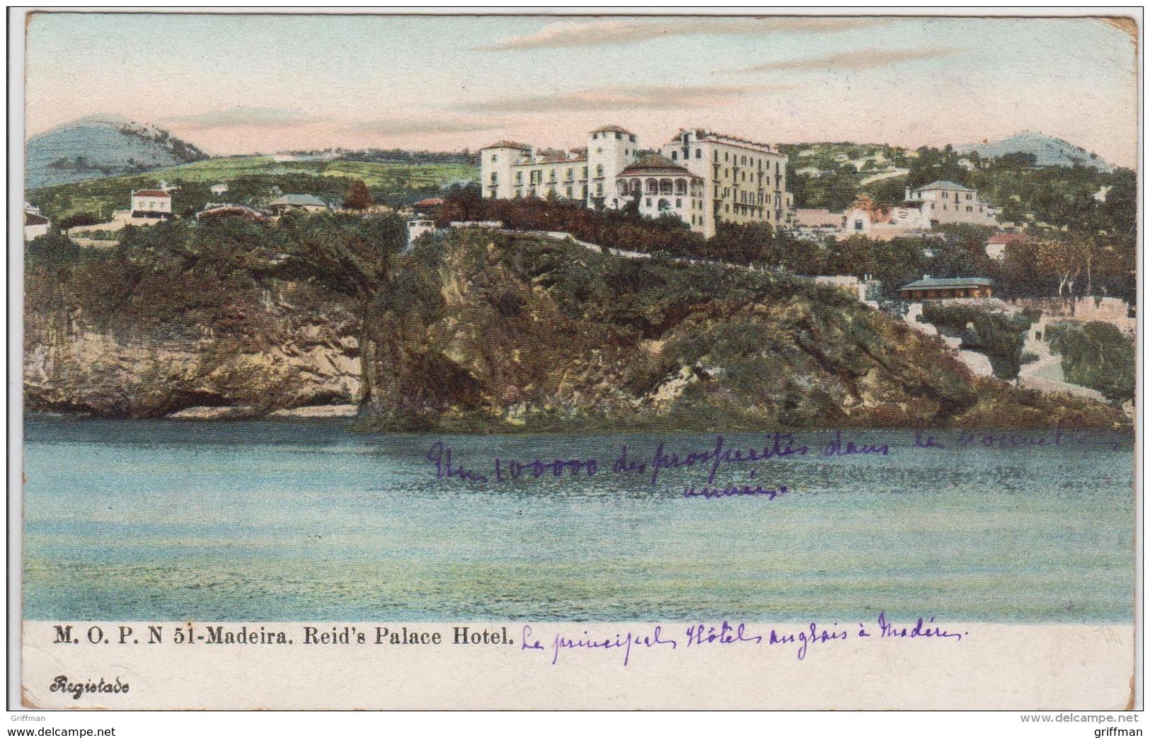 MADEIRA  REID'S PALACE HOTEL PRECURSEUR 1907 - Madeira