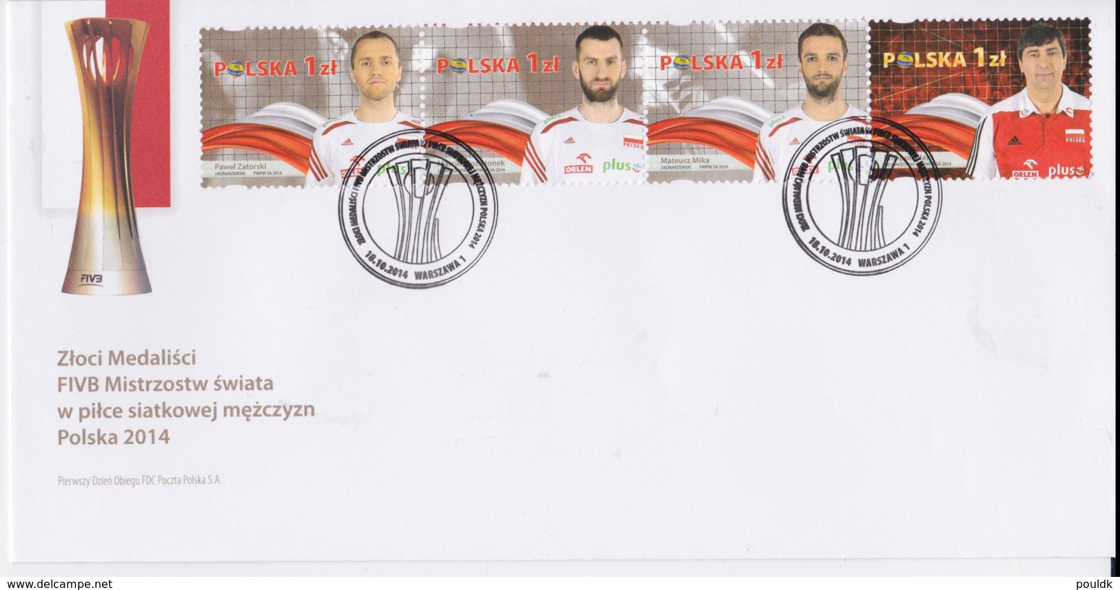 Poland FDC 2014 Polish Champions Volleyball    (NB**LAR3B16) - Voleibol