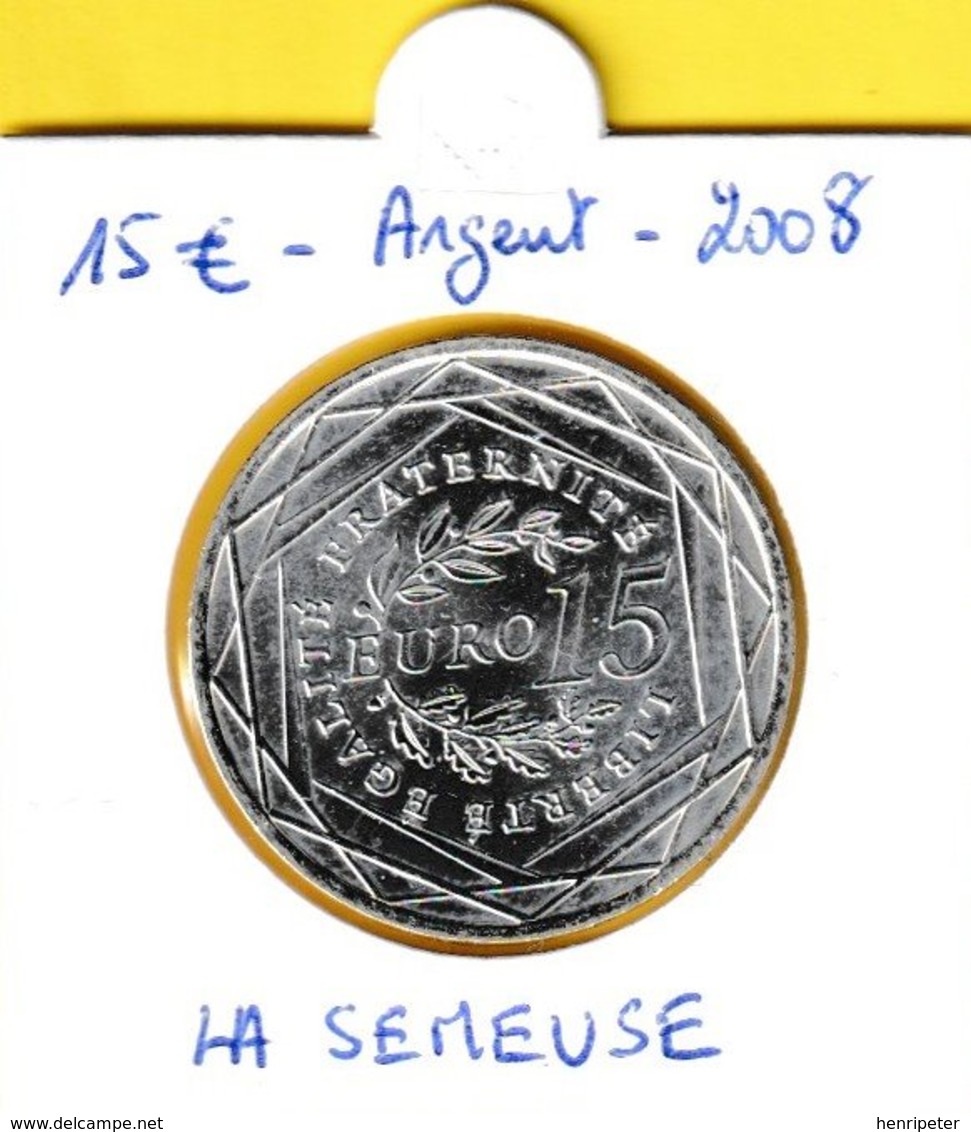 15 Euro Semeuse En Marche En Argent 900 - France 2008 - France