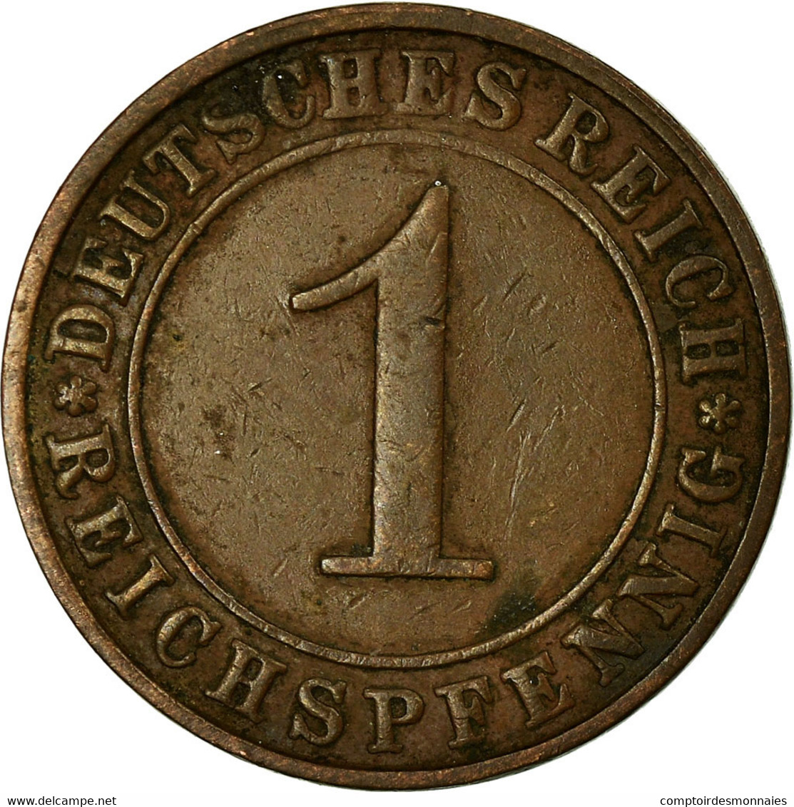 Monnaie, Allemagne, République De Weimar, Reichspfennig, 1934, Stuttgart, TTB - 1 Rentenpfennig & 1 Reichspfennig