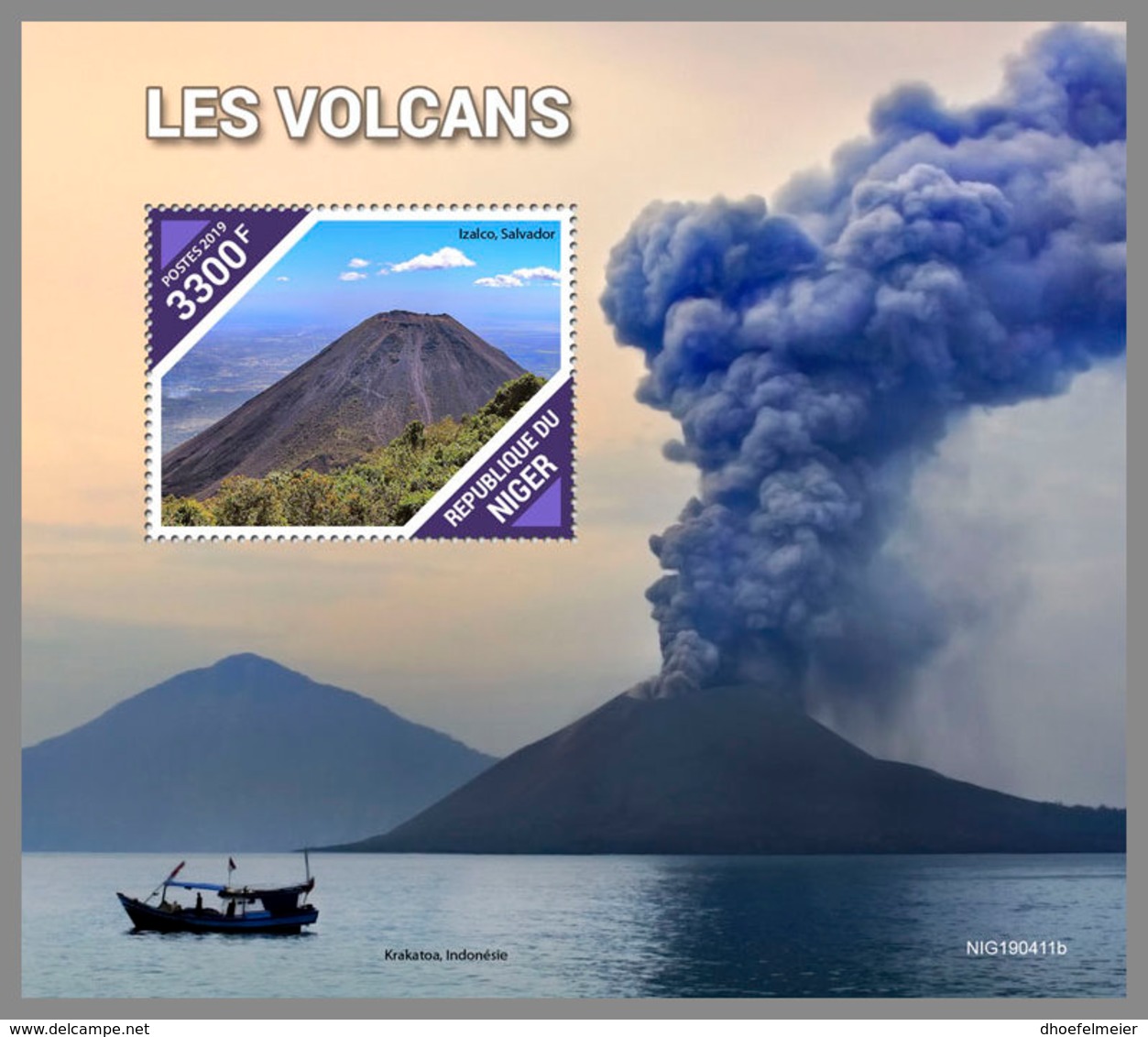 NIGER 2019 MNH Volcanoes Vilkane Volcans S/S - OFFICIAL ISSUE - DH1939 - Volcanos