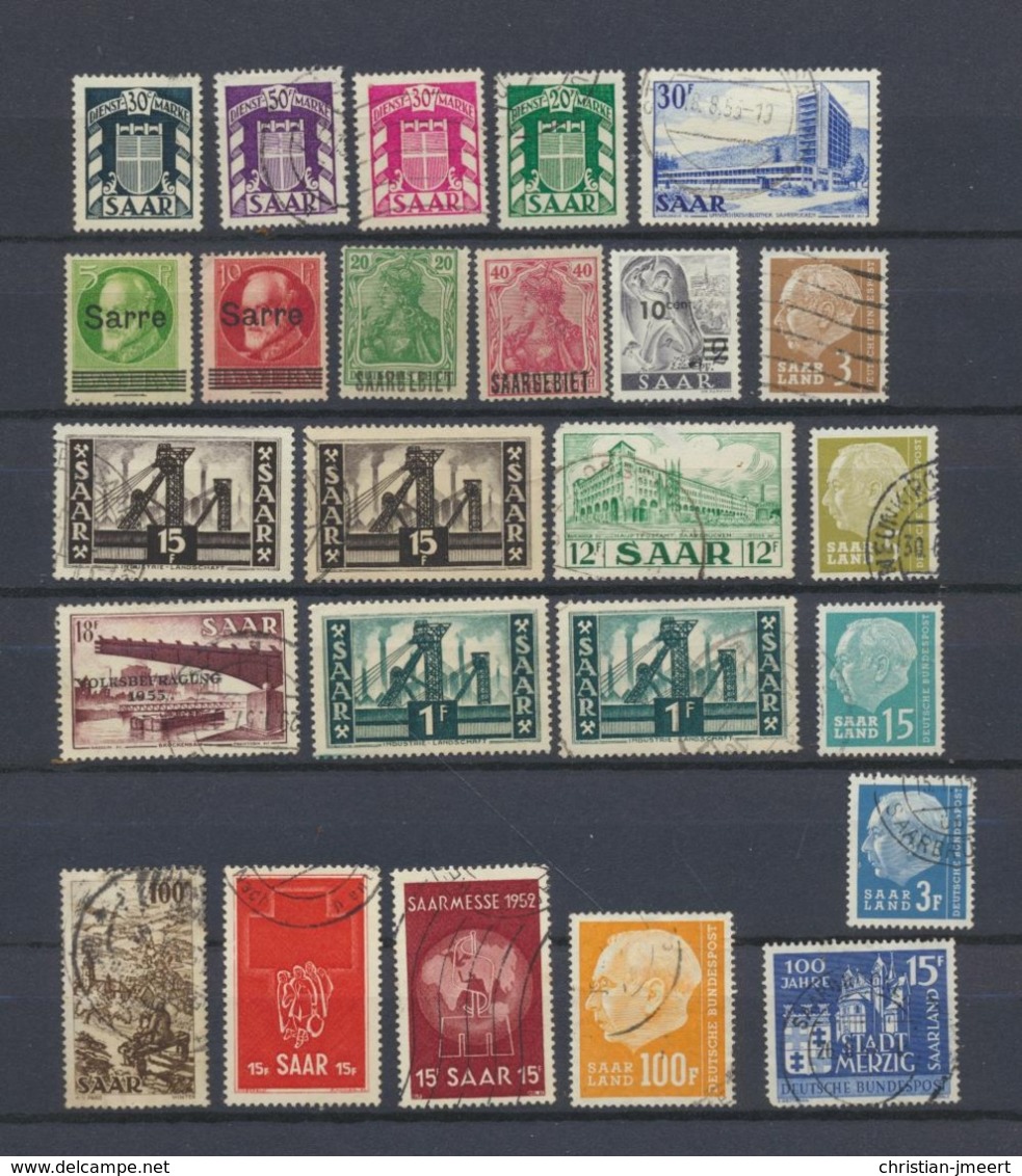 SARRE -SAAR - Saarland,etc  Petit Lot Fort Soigné  25 Timbres - Collections, Lots & Séries