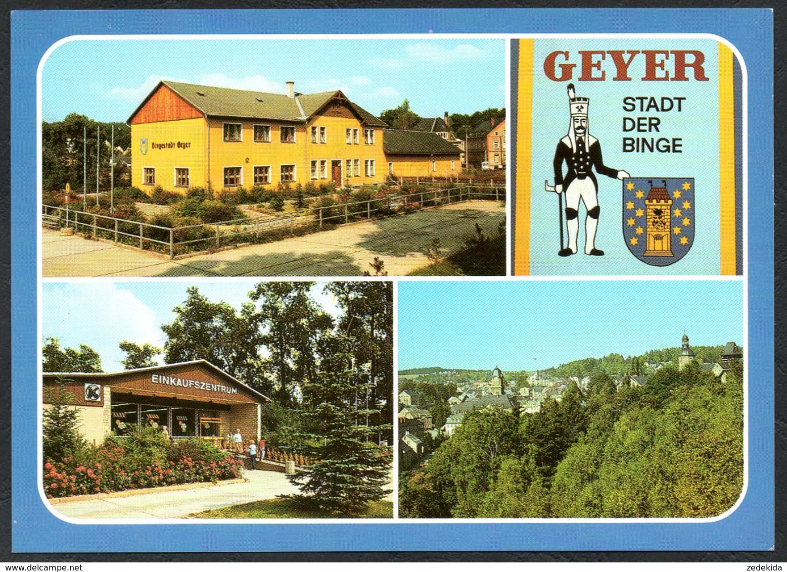 C8587 - TOP Geyer - Busbahnhof Konsum Kaufhalle - Bild Und Heimat Reichenbach - Geyer