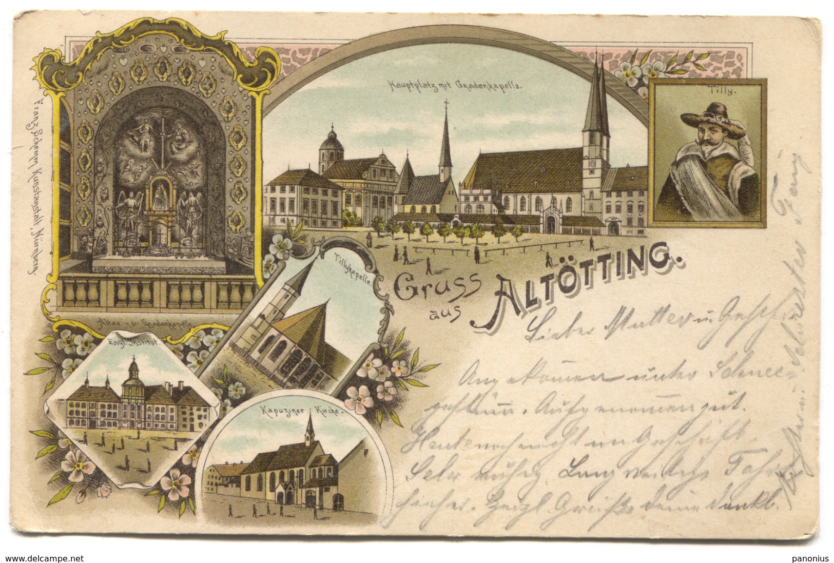 ALTOTTING - GERMANY, GRUSS LITHO, Year 1903 - Altoetting