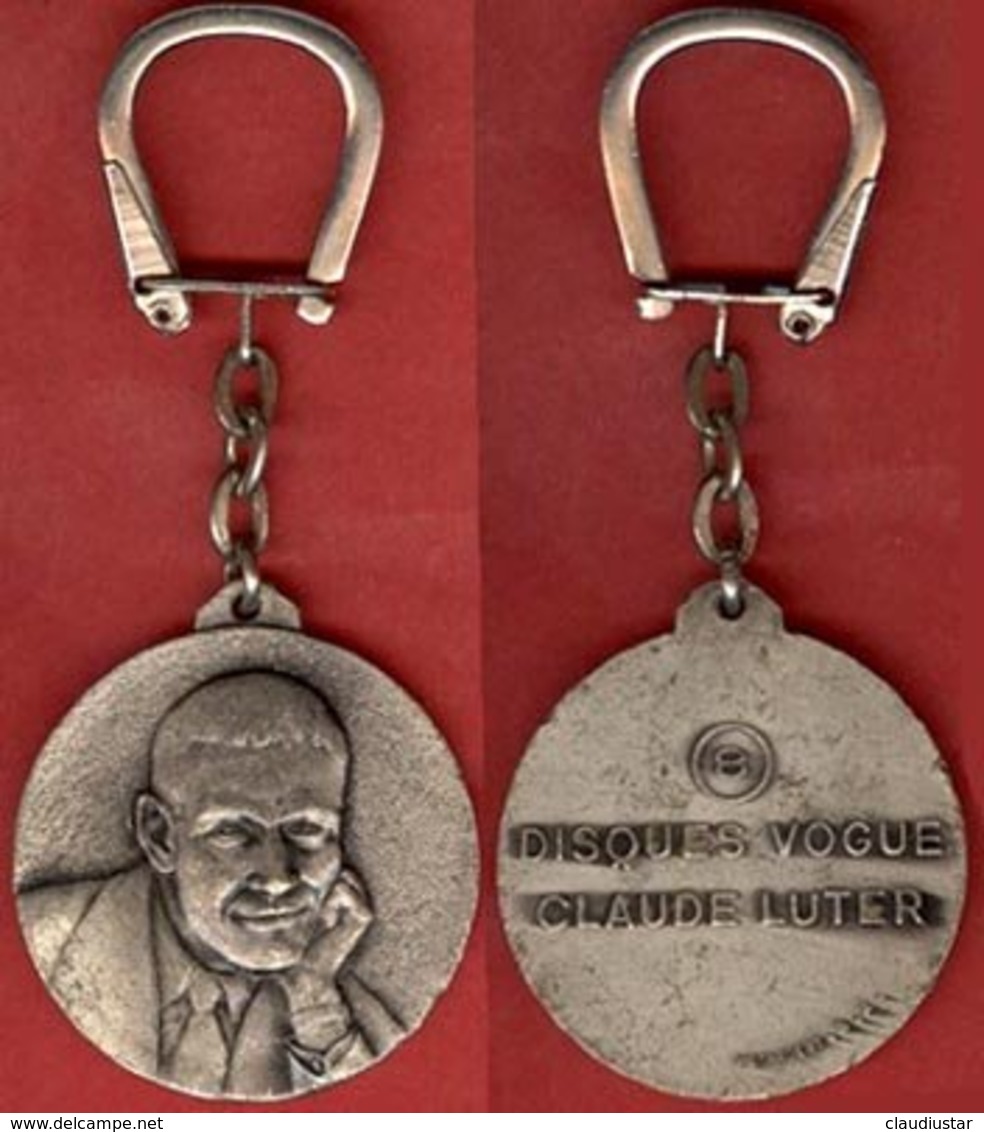 ** PORTE - CLEFS  DISQUES  VOGUE  -  CLAUDE  LUTER ** - Porte-clefs