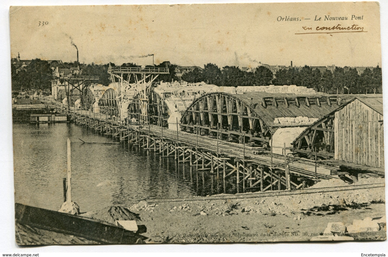 CPA - Carte Postale - France - Orléans - Le Nouveau Pont ( En Construction ) - 1905 (I10106) - Orleans