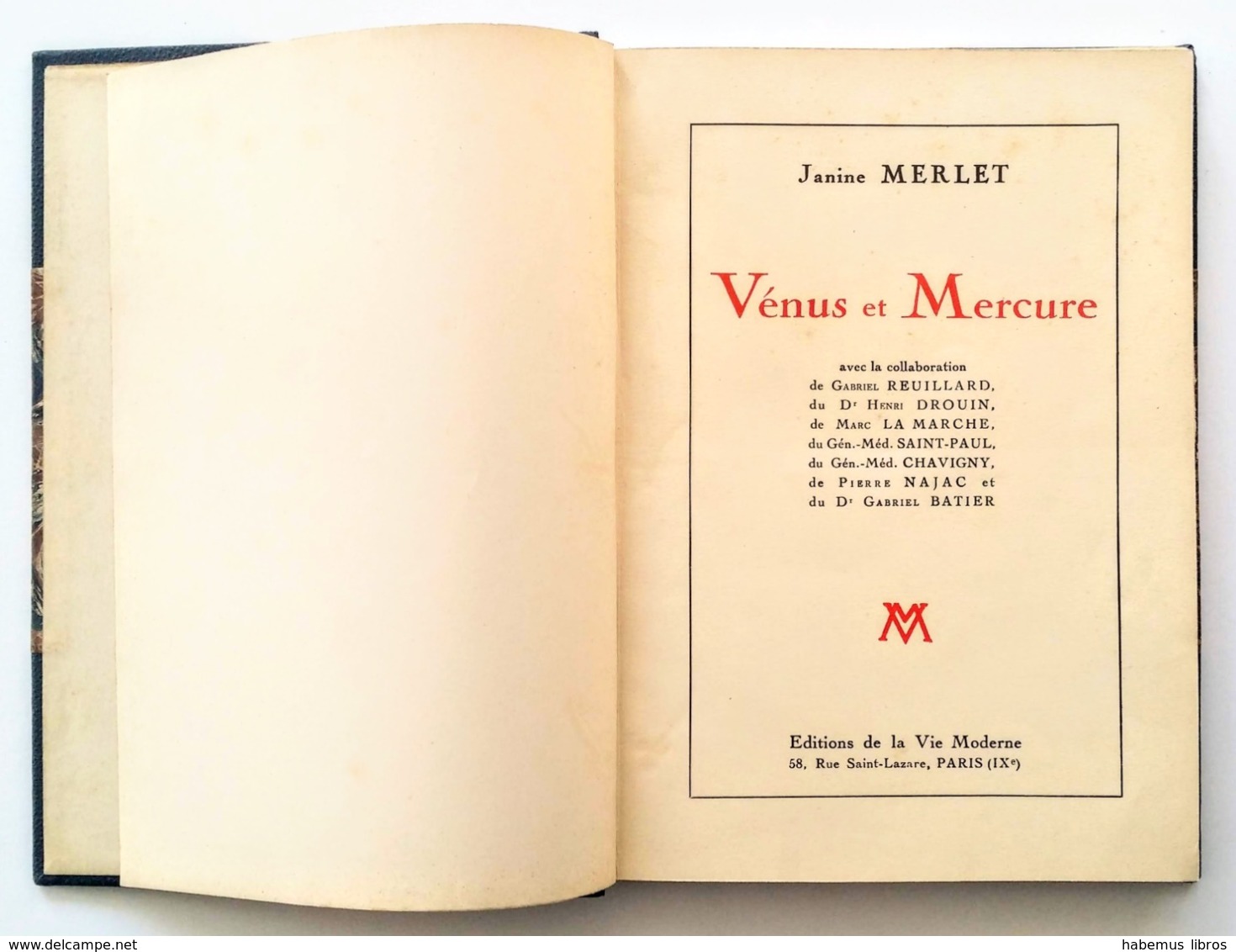 Vénus Et Mercure / Janine Merlet Et D'autres. - Paris : La Vie Moderne, 1931. Littérature érotique, Curiosa - 1901-1940