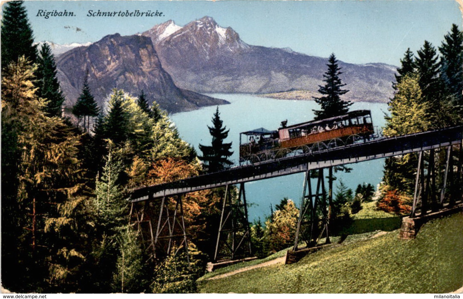 Rigibahn - Schnurtobelbrücke (4398) * 8. 7. 1923 - Autres & Non Classés