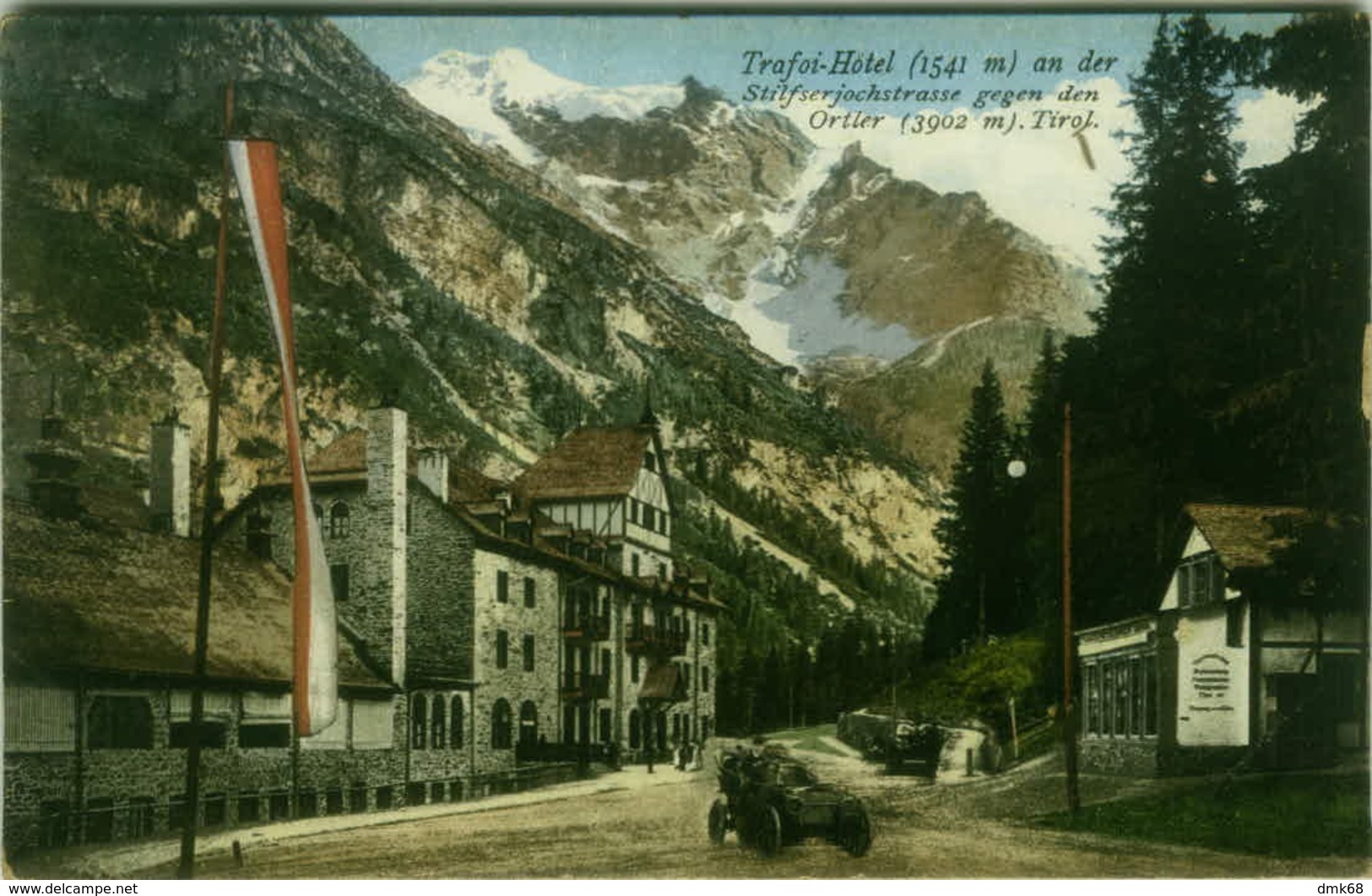 TRAFOI HOTEL AN DER STILFSERJOCHSTRASSE GEGEN DEN ORTLER - TIROL - EDIT JOH. E. AMONN BOZEN / BOLZANO  - 1910s (BG4419) - Bolzano (Bozen)