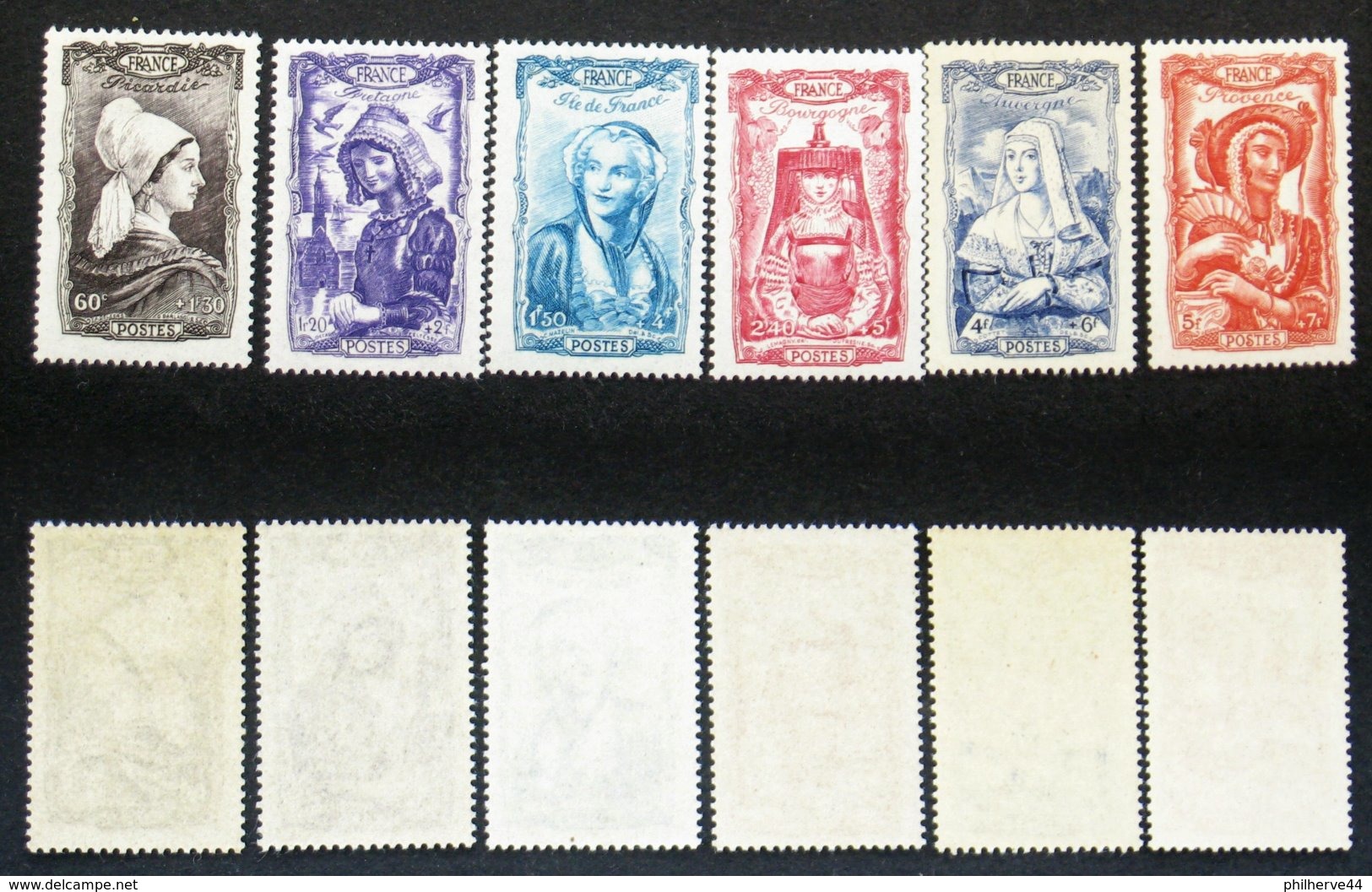 N° 593-598 COIFFES REGIONALES TB Neuf N** Cote 16€ - Nuovi