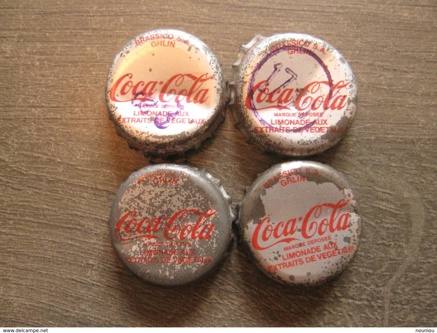 4 Coca-cola Caps Capsule - Teach In Rock Pop Band Music - Brassico Ghlin (Belgium) - Soda