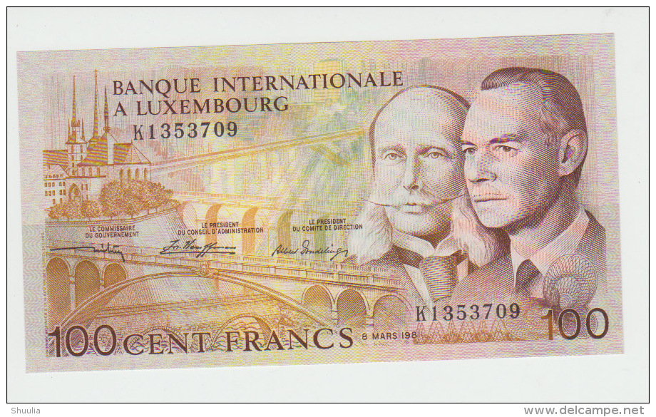 Luxembourg  100 Francs 1981  Pick 14A UNC - Luxemburg