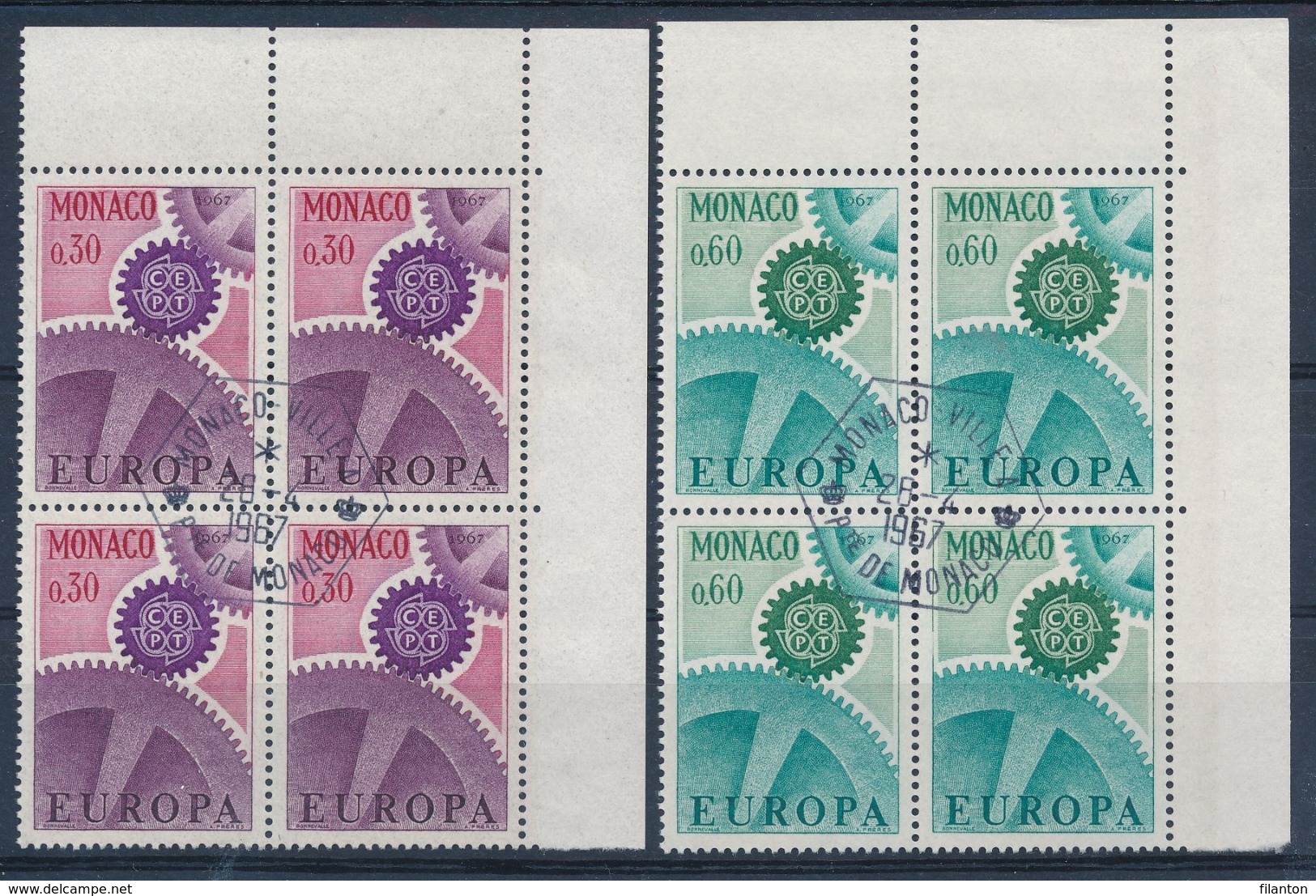 EUROPA CEPT - MONACO 1967 (blok Van 4) - Gest./obl. - (ref. 111) - 1967