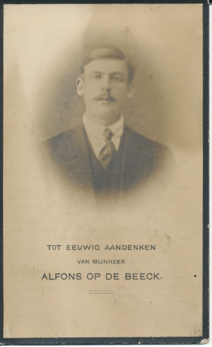 DP Oorlog - WOI - 14-18 - Alfons OP DE BEECK + Gräfenhainichen (D) Mis Elzestraat Sint-Katelijne-Waver 27/8/1917 - Religion & Esotericism