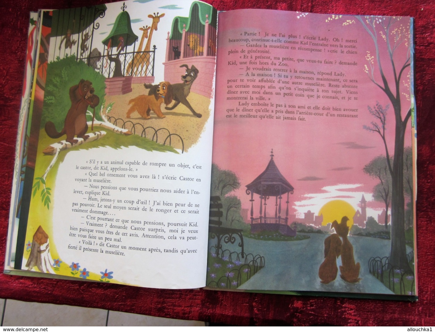 Les Aventures de Lady, Walt Disney,Collection Grands Albums Hachette, éditions Livre d'occasion ancien pour enfants