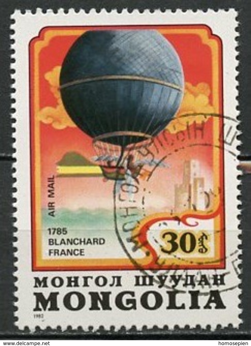 Mongolie - Mongolei - Mongolia Poste Aérienne 1982 Y&T N°PA146 - Michel N°1523 (o) - 30m Mongolfière Blanchard - Mongolia