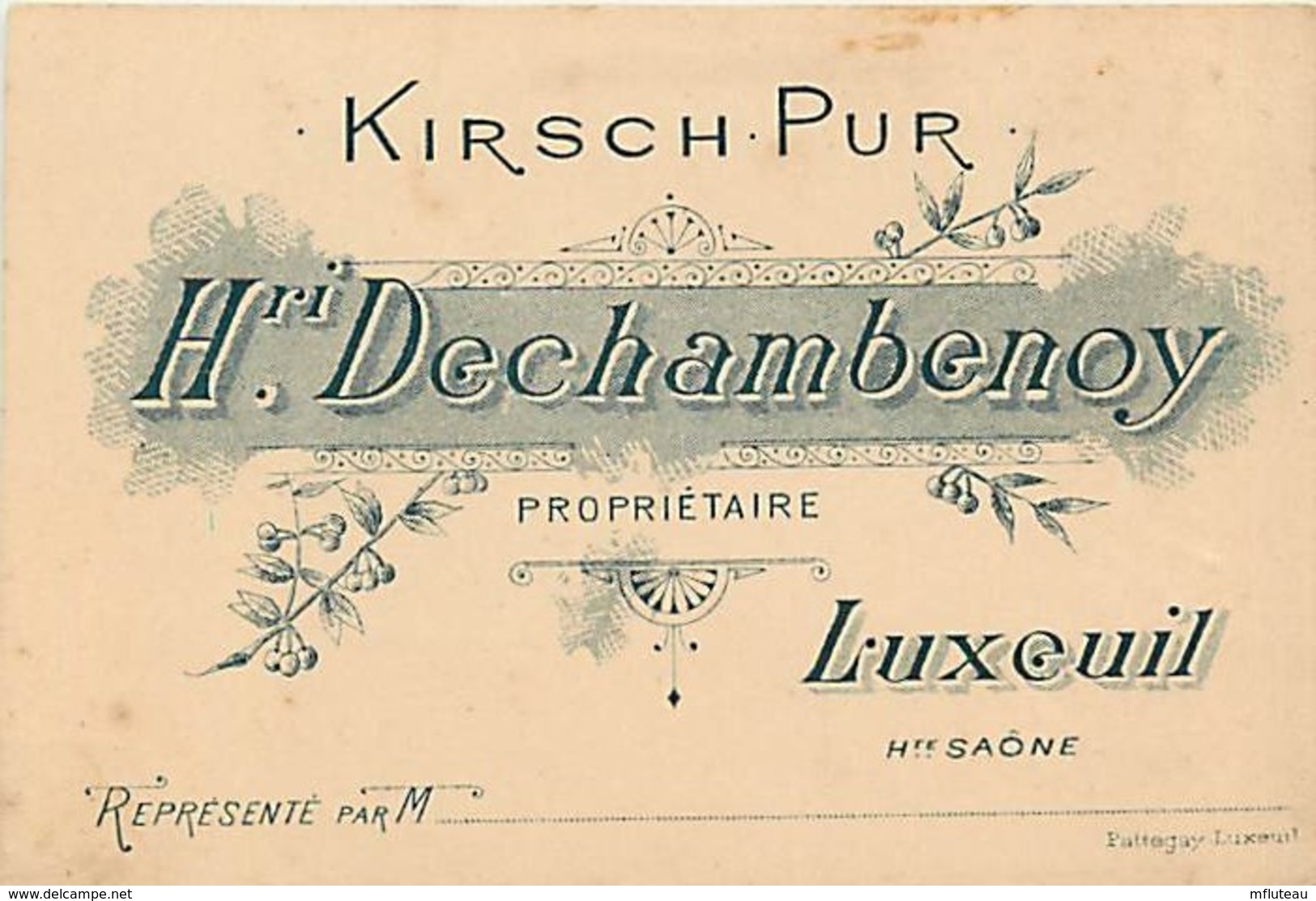 70* LUXEUIL Kirsch Dechambenoy – (8x12cm)              MA95,0867 - Luxeuil Les Bains
