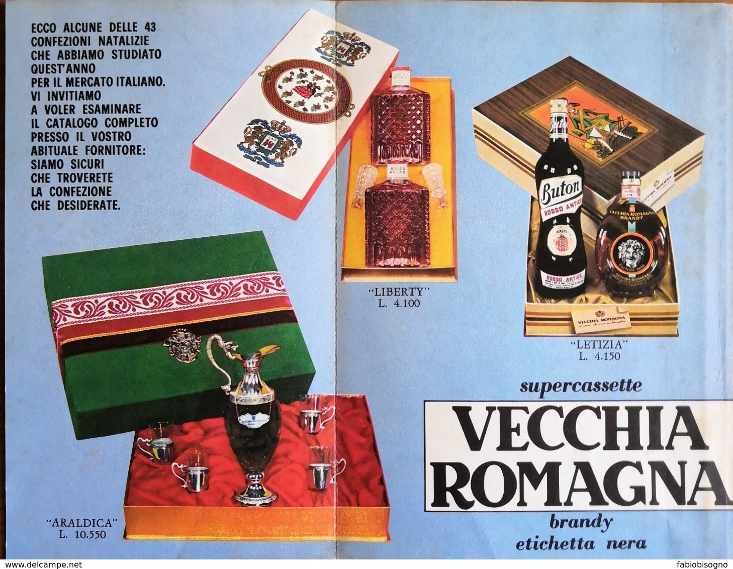 1966 -  VECCHIA ROMAGNA  -  2  Pag.  Pubblicità Cm. 13x18 - Spirits