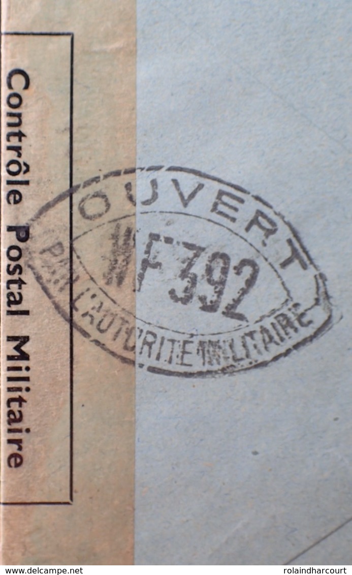 DF40266/701 - 1940 - TYPE PAIX - Bande De 5 N°283 Sur ✉️ Avec Pub MACON-GARE > SUISSE ☛ OUVERTE PAR L'AUTORITE MILITAIRE - Guerre (timbres De)