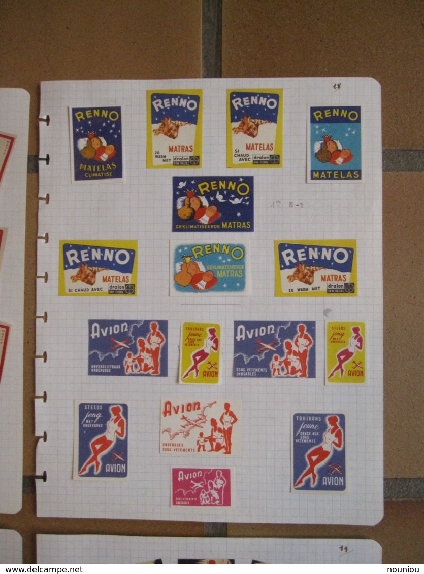 78 étiquettes Boites D'allumettes Safety Matches Zodiac Horoscope Renno Avion Calender Cartes à Jouer - Boites D'allumettes - Etiquettes